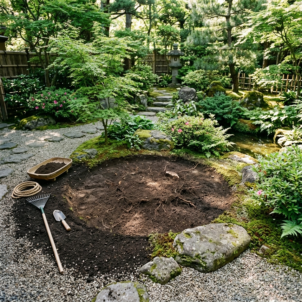切り株と土のイメージ