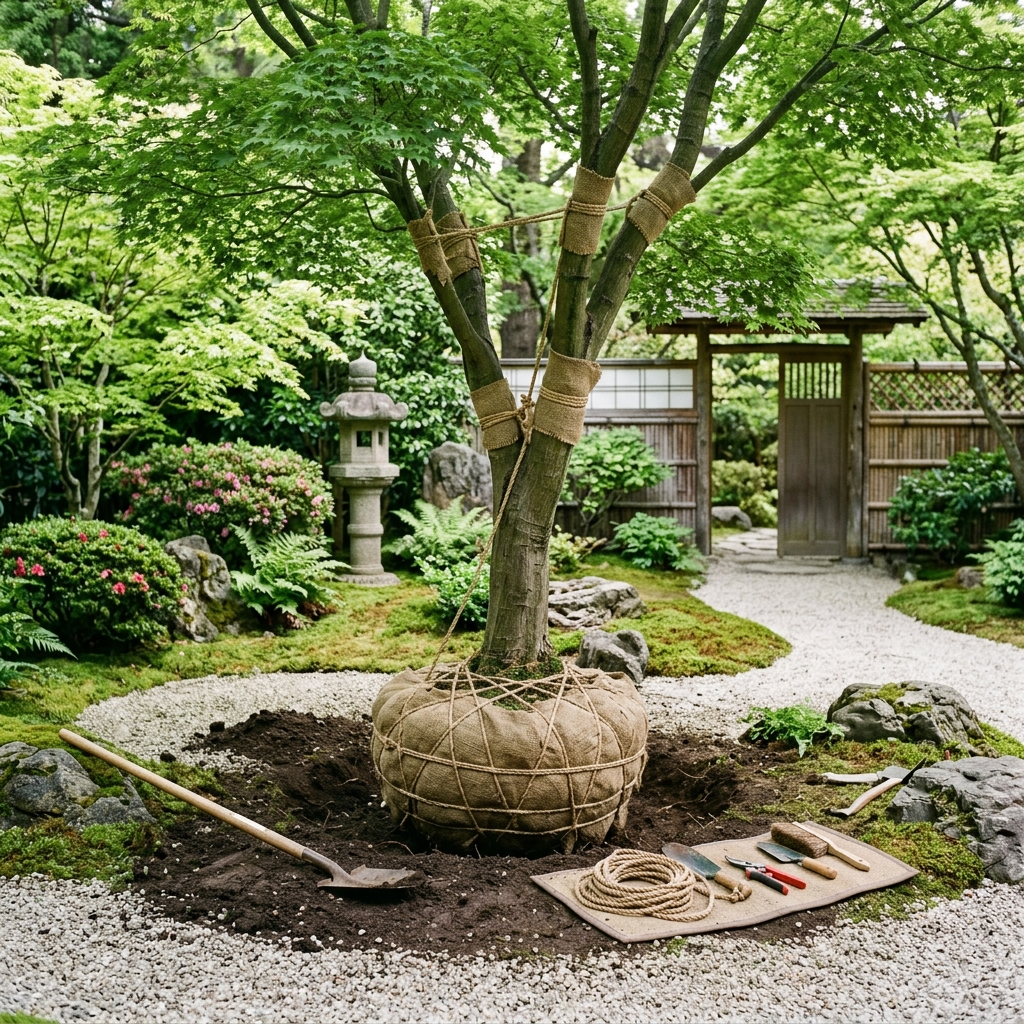 庭木伐採の準備イメージ