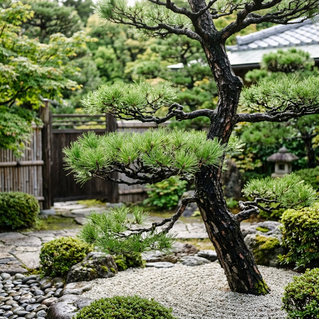 美しく剪定された松の枝ぶりのイメージ